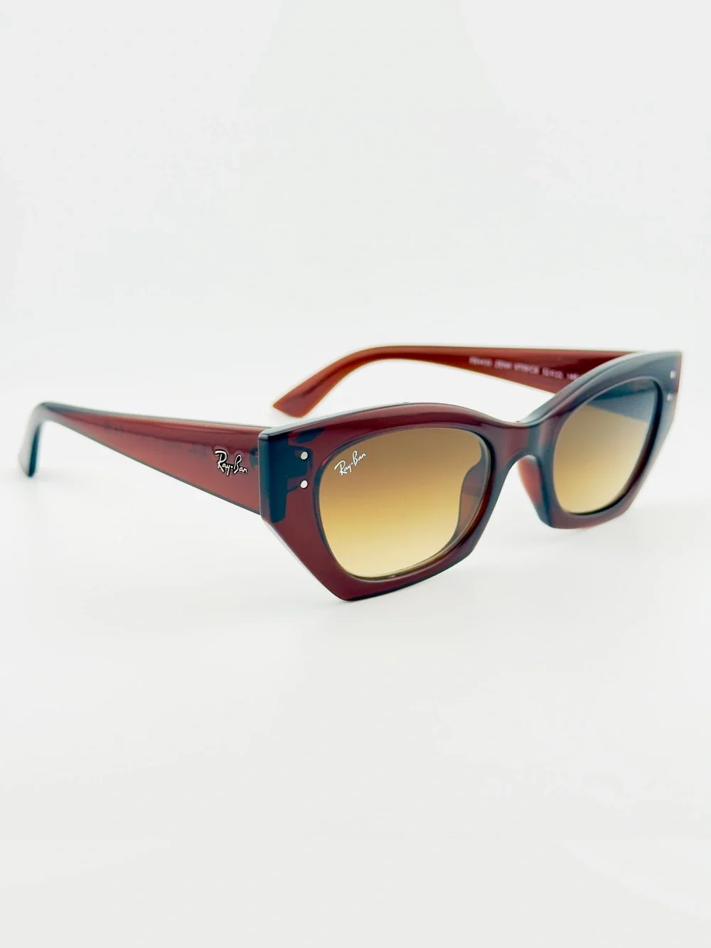 Ray-Ban Zena Bio Based Sunglasses RB4430 Polished Rusty Brown Frame Brown Lenses - Picture 7 of 15